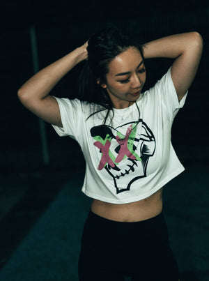 Mike Lightyear Crop, Sleeved Crops and Tanks in Smoke White